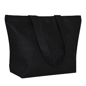 Shopper made of cotton canvas, black
