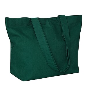 Shopper made of cotton canvas, dark green