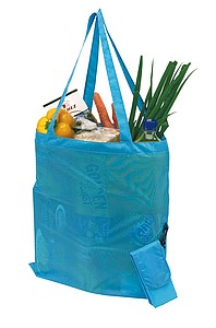 Shopping bag with long handles,colour turquoise