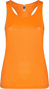 Shura womens sports vest, fluor orange, size S
