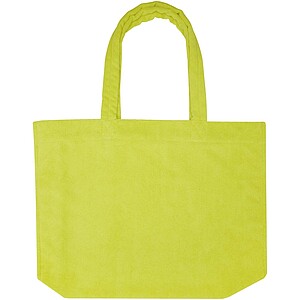 Siam GRS recycled terry beach tote bag 13L, lime