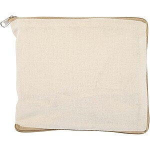 Sierra 140 g/m2 GRS recycled foldable cotton tote bag 7L, natural