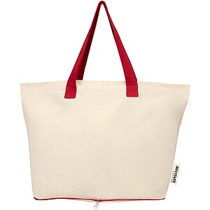 Sierra 140 g/m2 GRS recycled foldable cotton tote bag 7L, natural