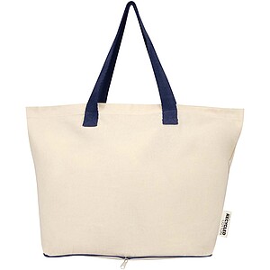 Sierra 140 g/m2 GRS recycled foldable cotton tote bag 7L, natural