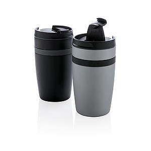 Sierra leak proof vacuum coffee tumbler, silver
