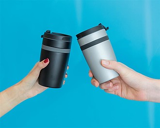 Sierra leak proof vacuum coffee tumbler, silver