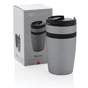 Sierra leak proof vacuum coffee tumbler, silver