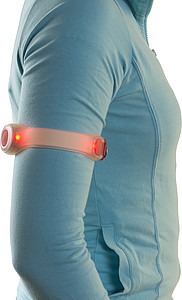 Silicon arm strap with two LEDS
