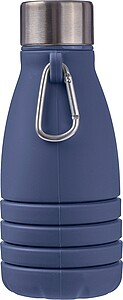 Silicone foldable drinking bottle 550 ml Erin, blue