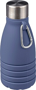 Silicone foldable drinking bottle 550 ml Erin, blue