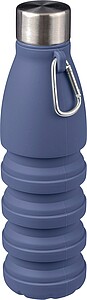 Silicone foldable drinking bottle 550 ml Erin, blue