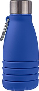 Silicone foldable drinking bottle 550 ml Erin, cobalt blue