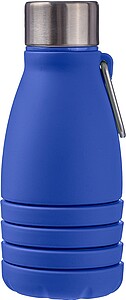 Silicone foldable drinking bottle 550 ml Erin, cobalt blue