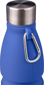 Silicone foldable drinking bottle 550 ml Erin, cobalt blue