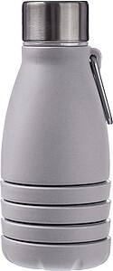 Silicone foldable drinking bottle 550 ml Erin, grey