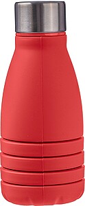 Silicone foldable drinking bottle 550 ml Erin, red