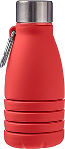 Silicone foldable drinking bottle 550 ml Erin, red