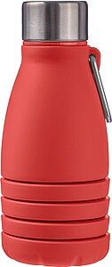 Silicone foldable drinking bottle 550 ml Erin, red