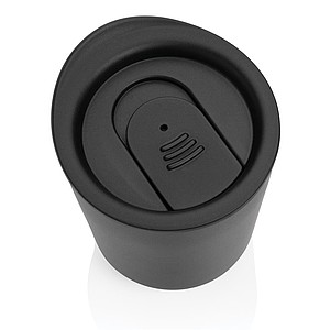 Simplistic antimicrobial coffee tumbler, black