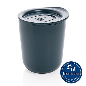 Simplistic antimicrobial coffee tumbler, blue