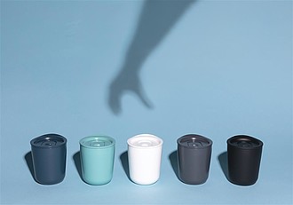 Simplistic antimicrobial coffee tumbler, grey