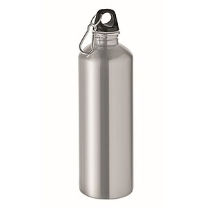 Single wall bottle 1000ml, matt silver