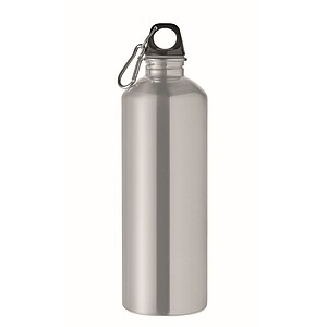 Single wall bottle 1000ml, matt silver