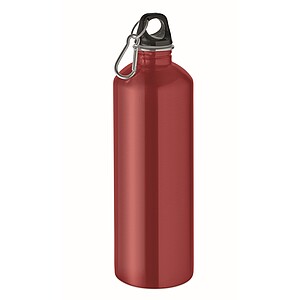 Single wall bottle 1000ml, red