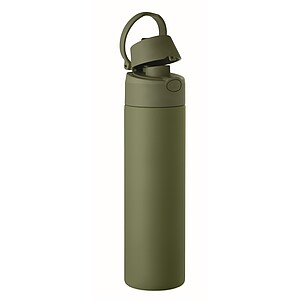 Single wall bottle 650 ml, dark green