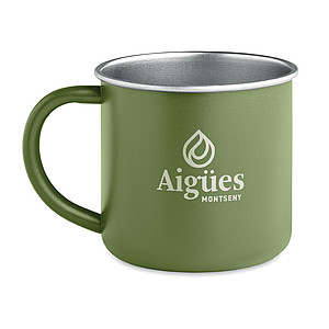 Single wall recycled stainless steel mug