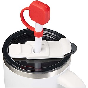 Sip silicone straw cover, red