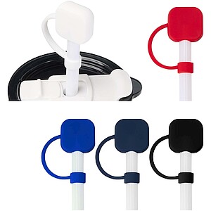 Sip silicone straw cover, royal blue