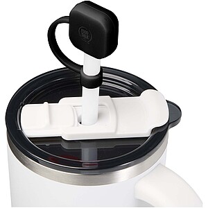 Sip silicone straw cover, solid black