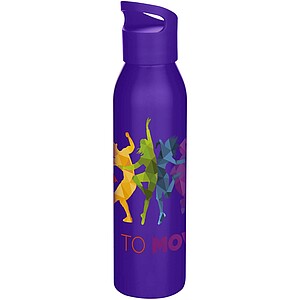 Sky 650 ml RCS recycled single wall stainless steel water bottle, medium purple