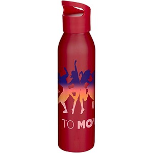 Sky 650 ml RCS recycled single wall stainless steel water bottle, red