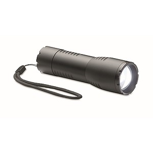 Small aluminium zoomable LED flashlight torch