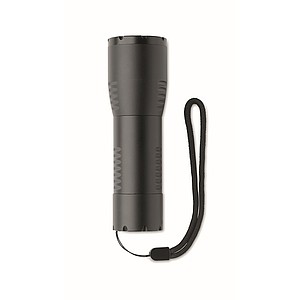 Small aluminium zoomable LED flashlight torch