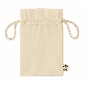Small gift draw cord in organic cotton