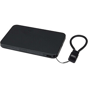 SMART 5000 mAh recycled plastic magnetic power bank with lanyard