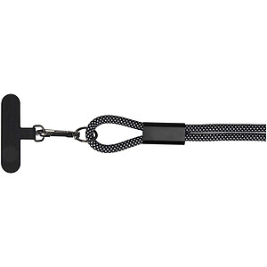 SMART 65W RPET charging cable with lanyard