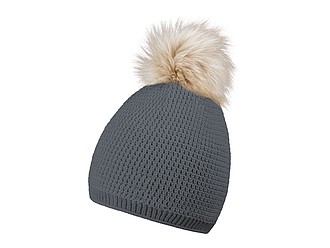 Smart fur winter hat, grey