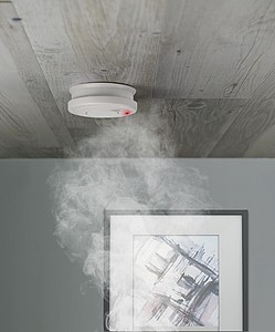 smoke detector with HUSH featu
