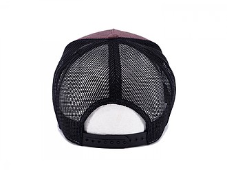 Snap curved cap, burgundy