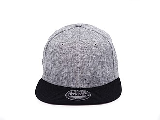 Snap melange cap, melange grey/black