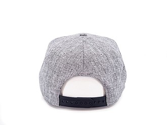 Snap melange cap, melange grey/navy