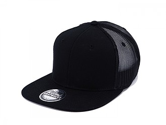 Snap mesh cap, black