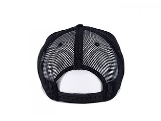 Snap mesh cap, black