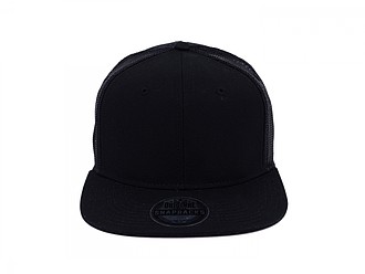 Snap mesh cap, black