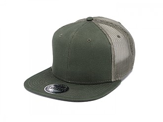 Snap mesh cap, olive