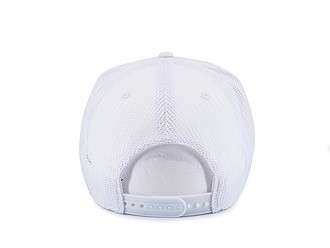 Snap mesh cap, white